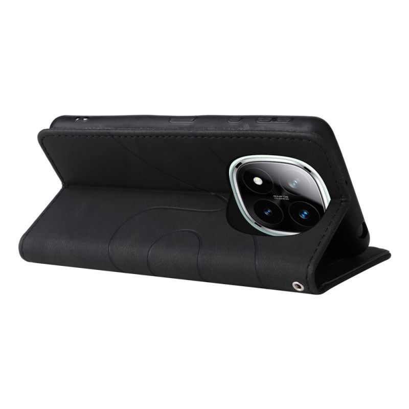 Δερματινη Θηκη Xiaomi Redmi Note 14 Pro Plus 5g Δίχρωμες Κυματιστές Γραμμές