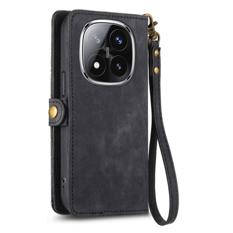 Δερματινη Θηκη Xiaomi Redmi Note 14 Pro Plus 5g Πορτοφόλι Με Γεωμετρικές Γραμμές Σιλικόνης