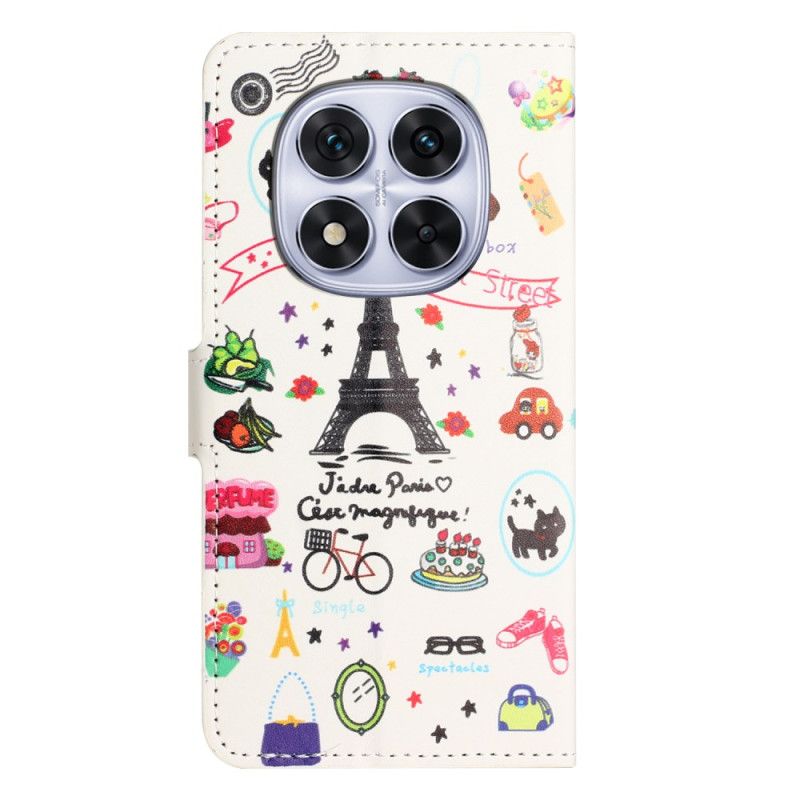 Δερματινη Θηκη Xiaomi Redmi Note 14 Pro Plus 5g Πύργος Του Άιφελ Σιλικόνης