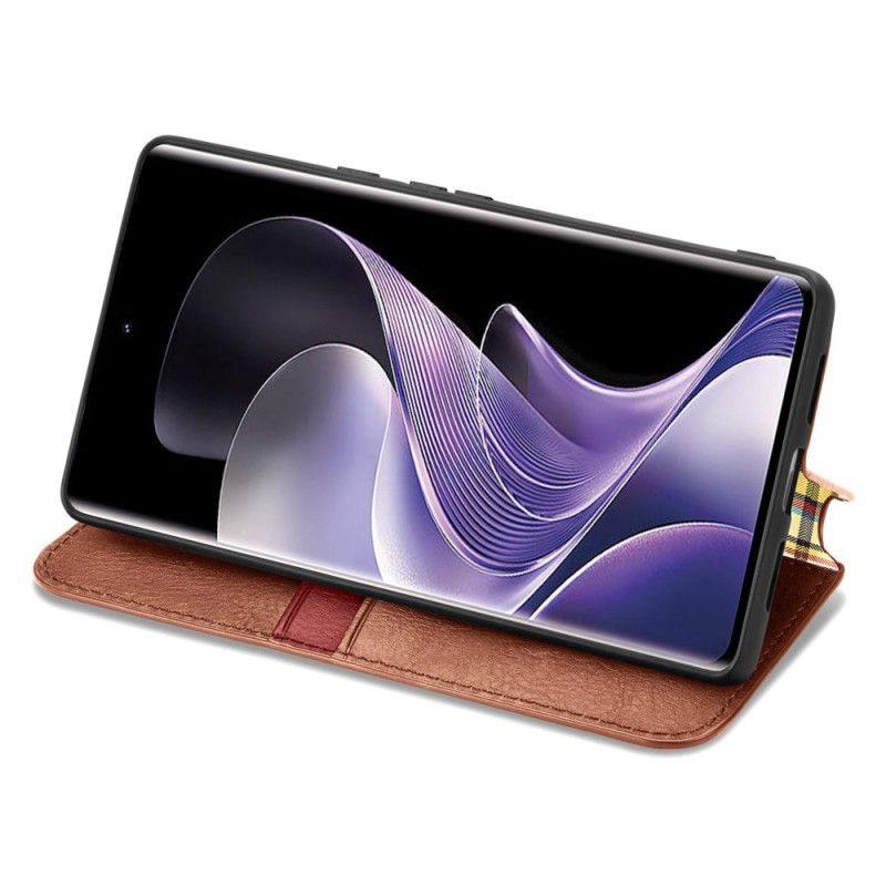 Δερματινη Θηκη Xiaomi Redmi Note 14 Pro Plus 5g Ζωφόρος Με Εφέ Σουέτ Σιλικόνης