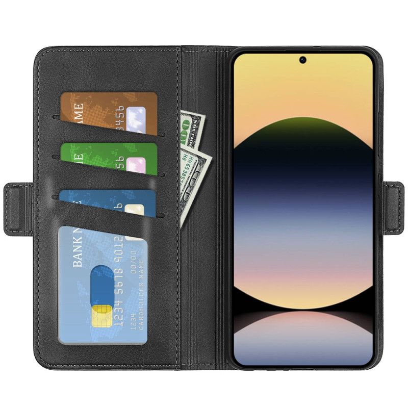 Δερματινη Θηκη Xiaomi Redmi Note 14s Διπλό Μαγνητικό Κούμπωμα