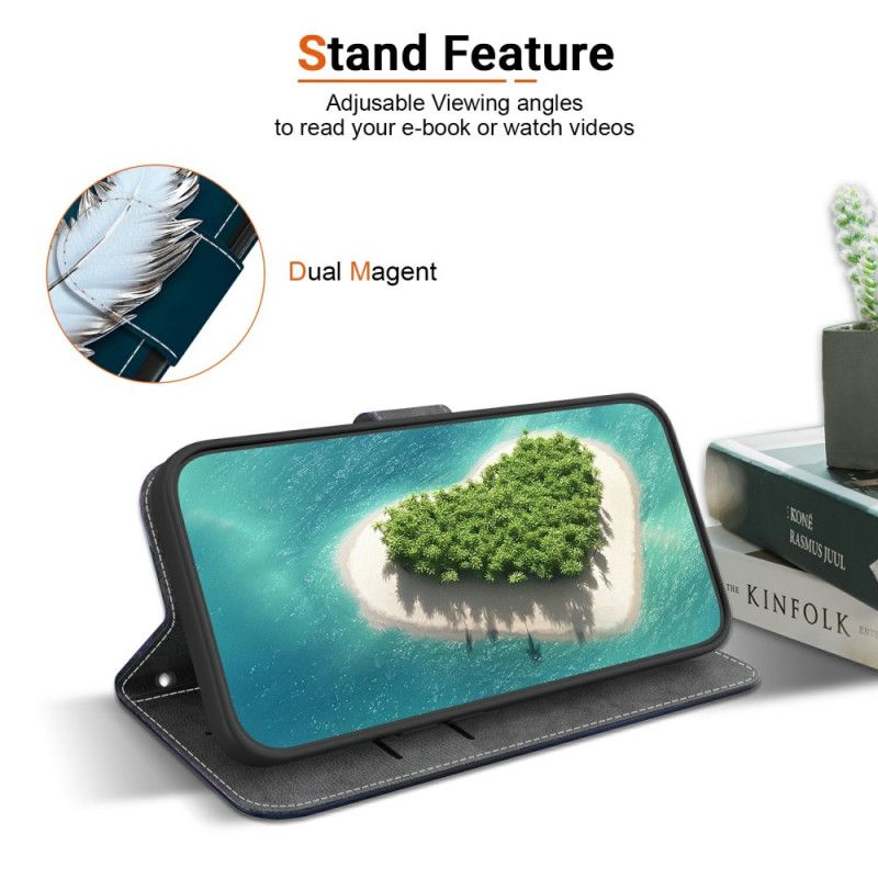 Δερματινη Θηκη Xiaomi Redmi Note 14s Δύο Φτερά Σιλικόνης