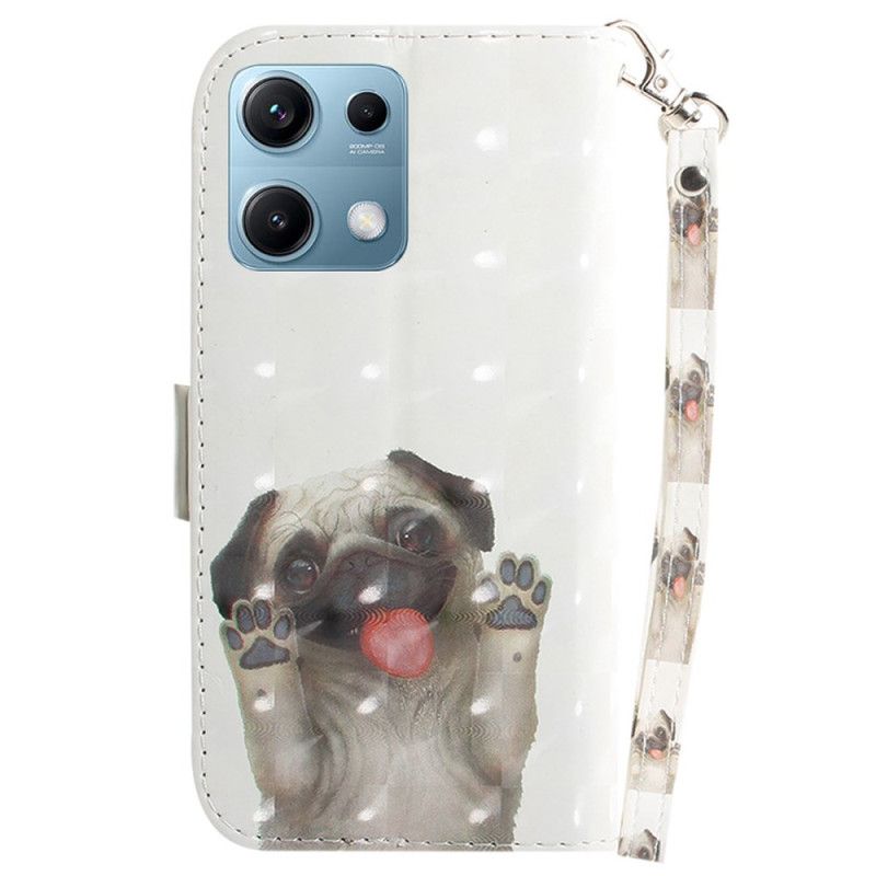 Δερματινη Θηκη Xiaomi Redmi Note 14s Παγκ Με Κορδόνι Σιλικόνης