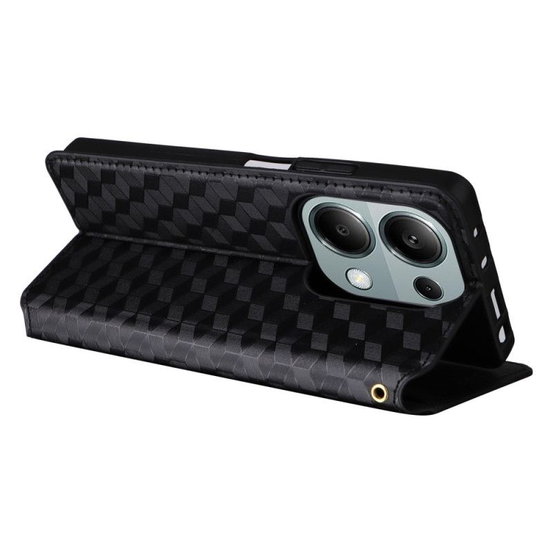 Δερματινη Θηκη Xiaomi Redmi Note 14s Σχέδιο Με Διαμάντια Σιλικόνης