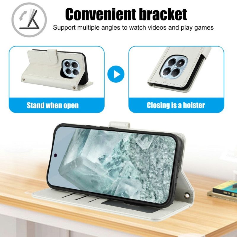 Δερματινη Θηκη Xiaomi Redmi Note 15 5g Βάση Και Λουράκι Καρπού Σιλικόνης