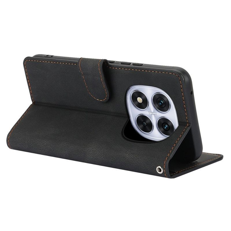 Δερματινη Θηκη Xiaomi Redmi Note 15 5g Ρετρό Εφέ Σουέτ Σιλικόνης