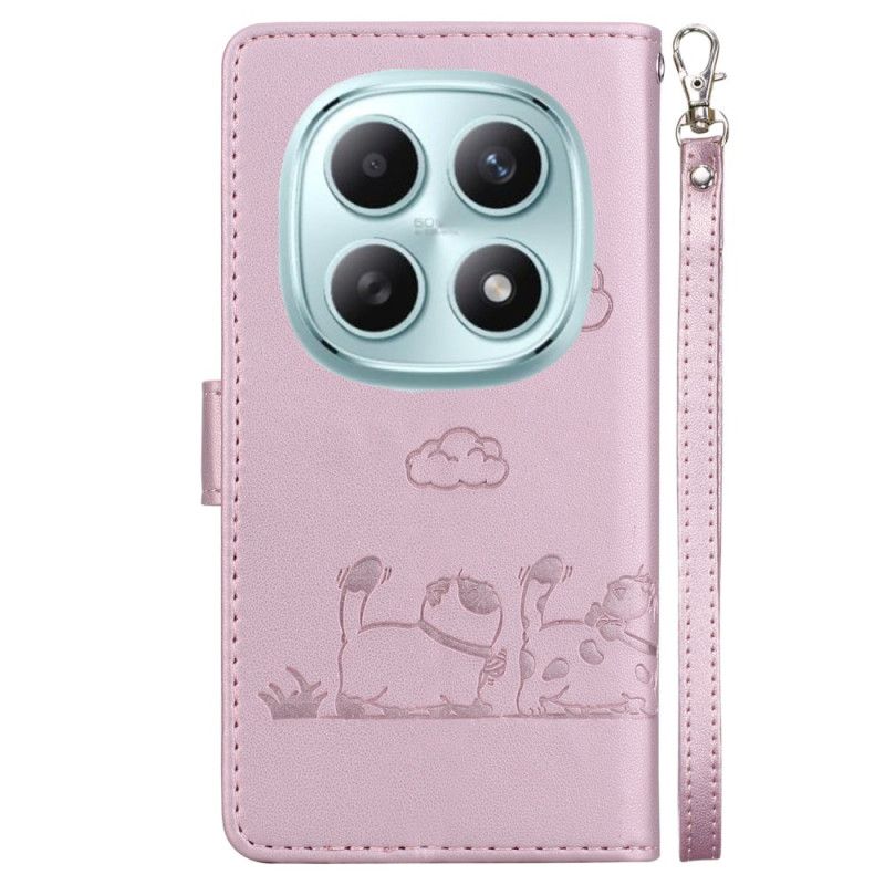 Δερματινη Θηκη Xiaomi Redmi Note 15 5g Rfid Blocking Και Μοτίβο Γατάκι