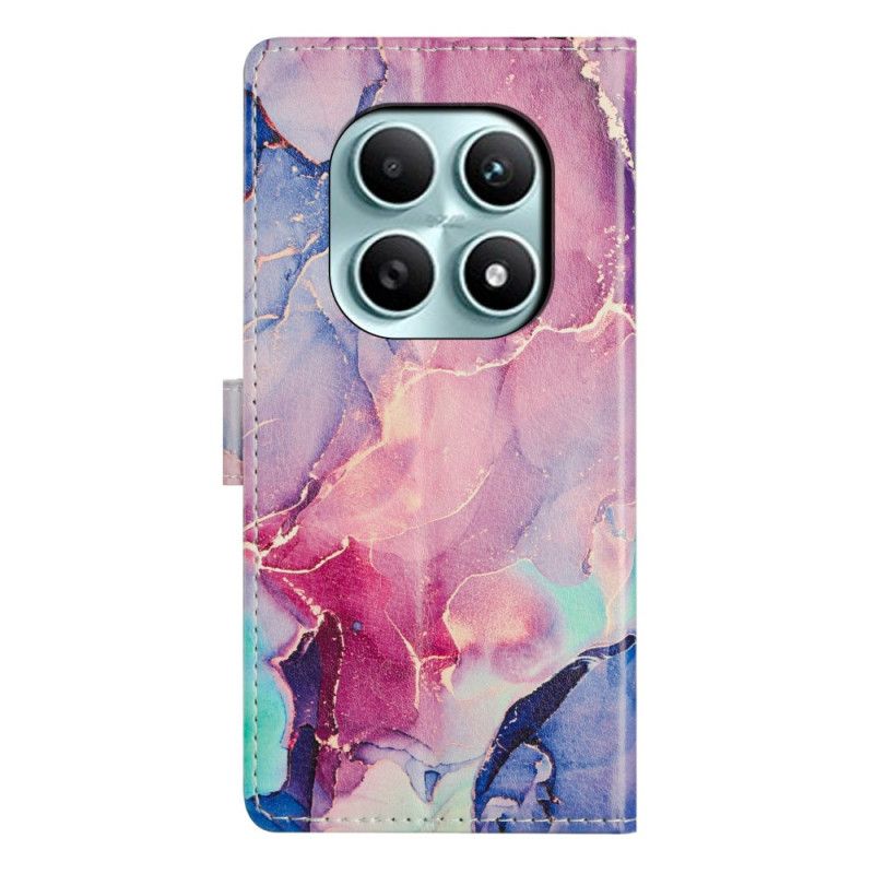 Δερματινη Θηκη Xiaomi Redmi Note 15 5g Ροζ Και Πράσινο Μάρμαρο