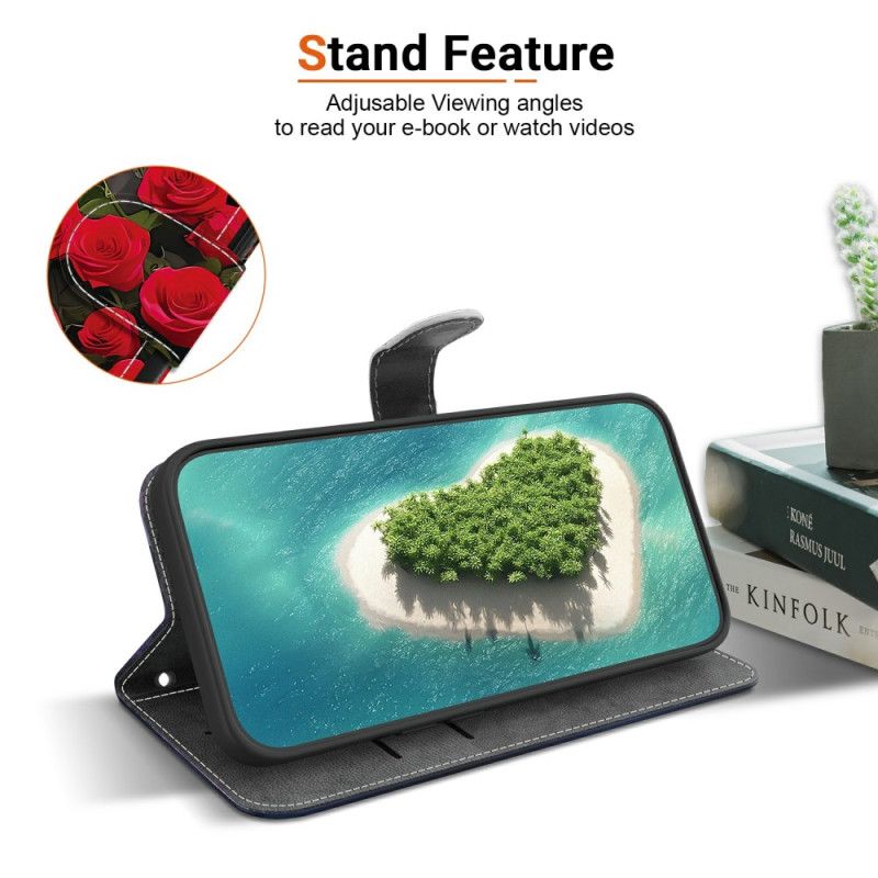 Δερματινη Θηκη Xiaomi Redmi Note 15 5g Ροζ Πεταλούδα Μαργαριταρένια