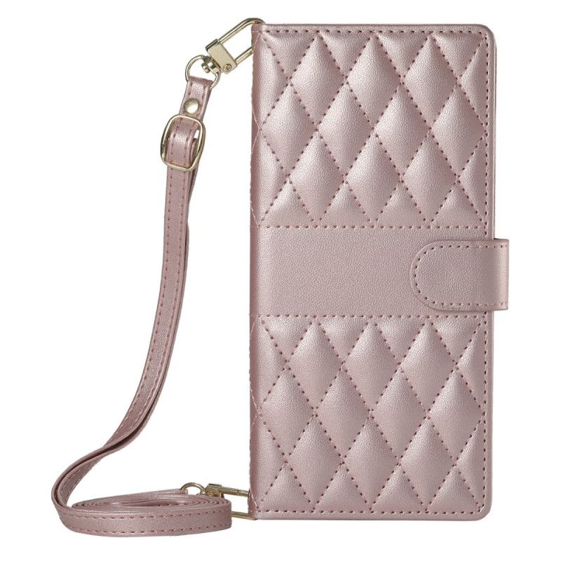 Δερματινη Θηκη Xiaomi Redmi Note 15 Pro 5g Καπιτονέ Με Λουράκια