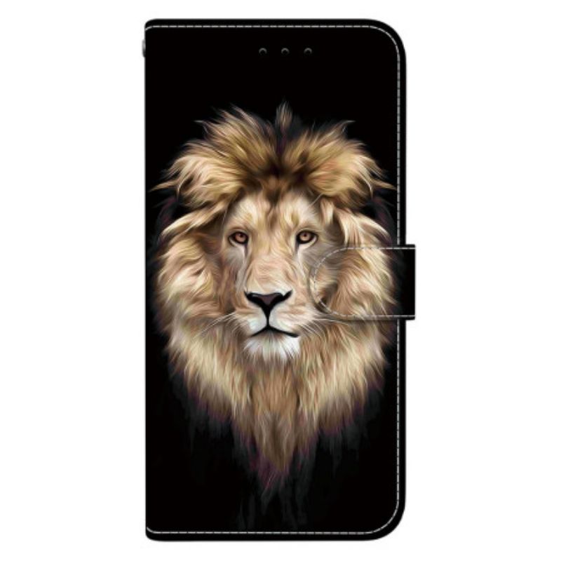 Δερματινη Θηκη Xiaomi Redmi Note 15 Pro 5g Κεφάλι Λιονταριού Σιλικόνης