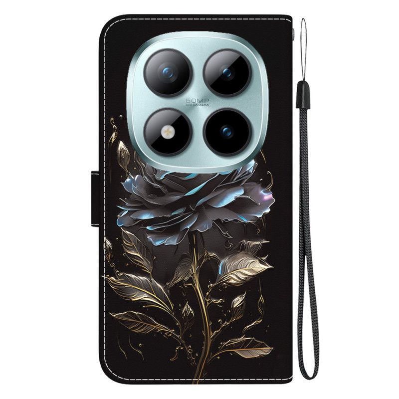 Δερματινη Θηκη Xiaomi Redmi Note 15 Pro 5g Μαύρο Τριαντάφυλλο