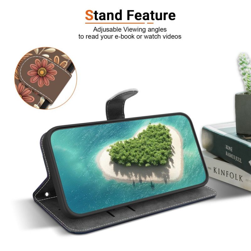 Δερματινη Θηκη Xiaomi Redmi Note 15 Pro 5g Μοτίβο Λουλουδιών Σιλικόνης