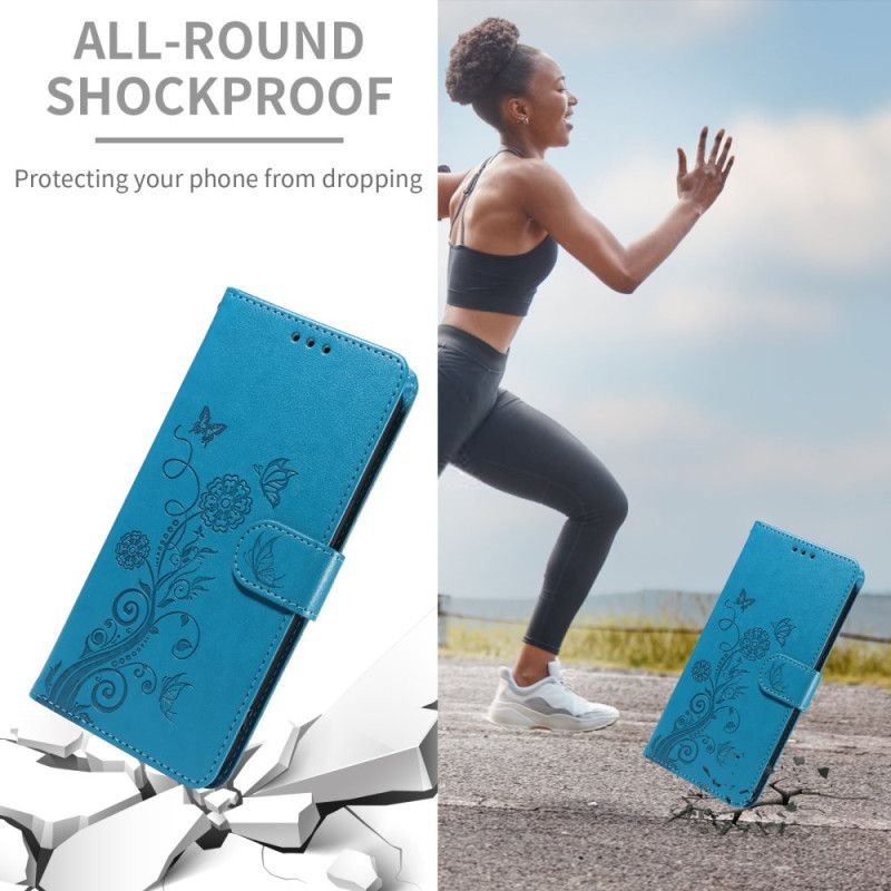 Δερματινη Θηκη Xiaomi Redmi Note 15 Pro 5g Πεταλούδες Και Λουλούδια Σιλικόνης