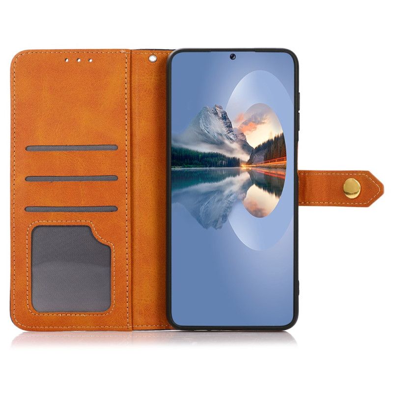 Δερματινη Θηκη Xiaomi Redmi Note 15 Pro 5g Χρυσό Κούμπωμα Khazneh