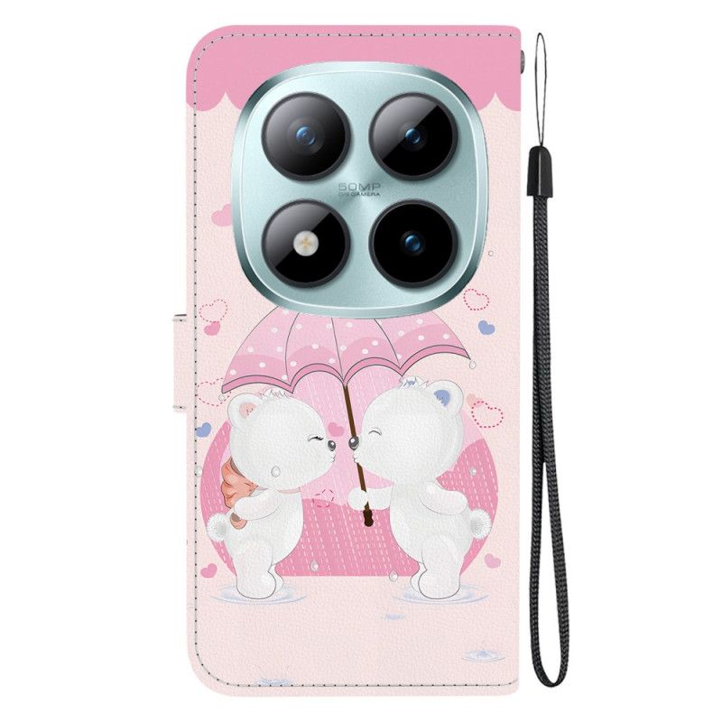 Δερματινη Θηκη Xiaomi Redmi Note 15 Pro 5g Ζευγάρι Αρκουδάκια Σιλικόνης