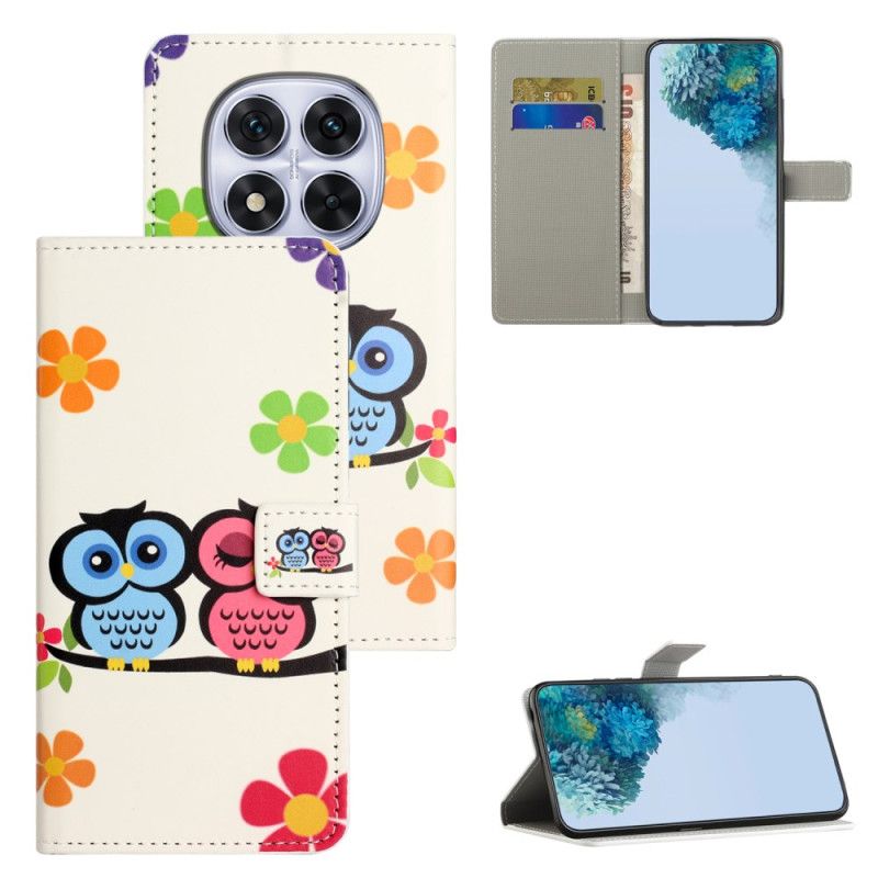 Δερματινη Θηκη Xiaomi Redmi Note 15 Pro 5g Ζευγάρι Κουκουβάγιων