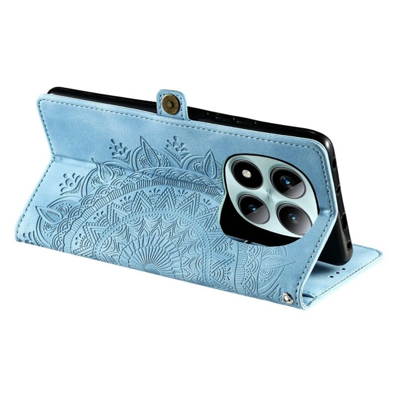 Δερματινη Θηκη Xiaomi Redmi Note 15 Pro Plus 5g Εφέ Σουέτ Mandala Σιλικόνης