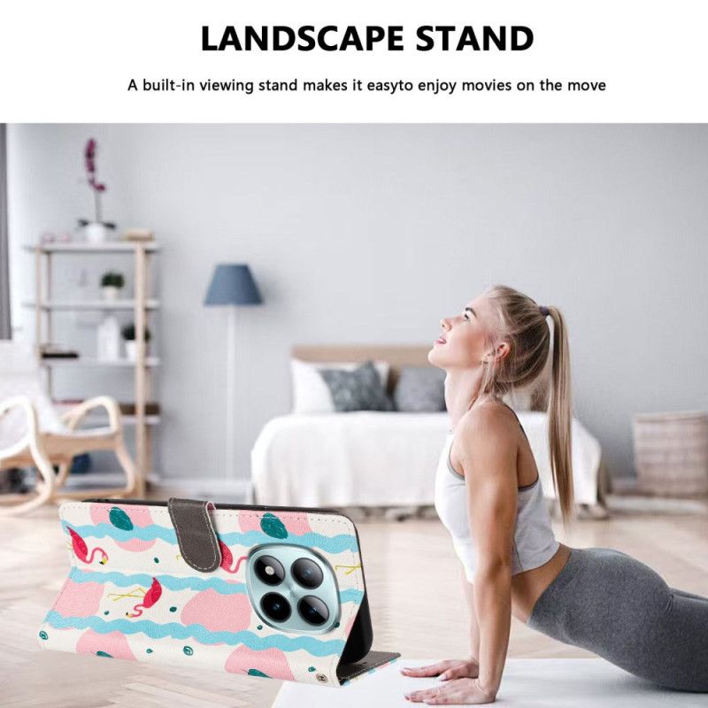 Δερματινη Θηκη Xiaomi Redmi Note 15 Pro Plus 5g Φλαμίνγκο