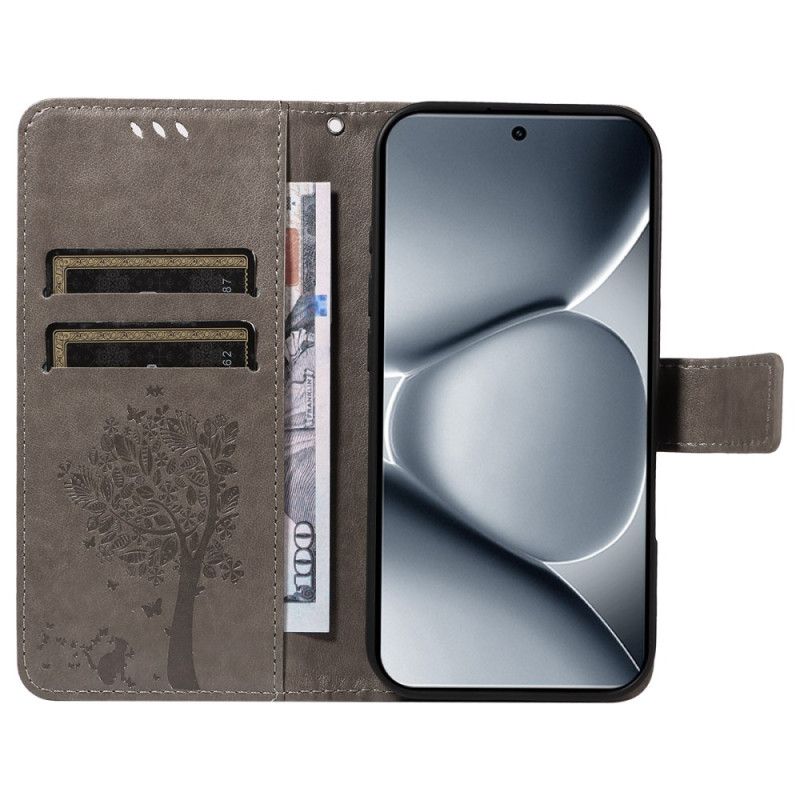 Δερματινη Θηκη Xiaomi Redmi Note 15 Pro Plus 5g Γάτα Και Δέντρο