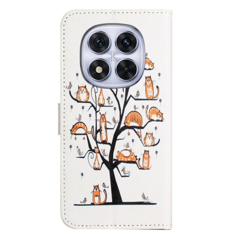 Δερματινη Θηκη Xiaomi Redmi Note 15 Pro Plus 5g Γάτες Και Δέντρο Σιλικόνης