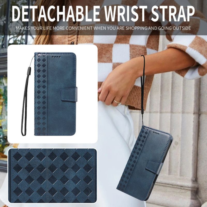 Δερματινη Θηκη Xiaomi Redmi Note 15 Pro Plus 5g Καρό Περίγραμμα