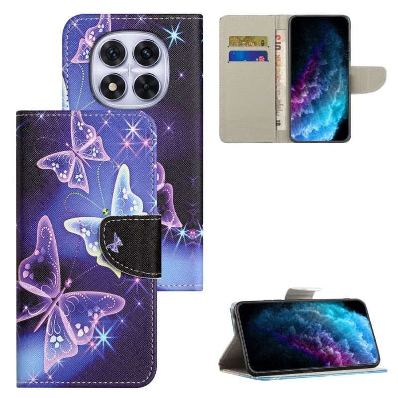 Δερματινη Θηκη Xiaomi Redmi Note 15 Pro Plus 5g Λαμπερές Πεταλούδες