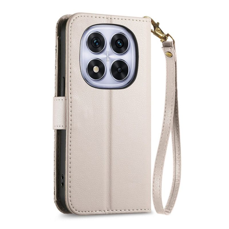 Δερματινη Θηκη Xiaomi Redmi Note 15 Pro Plus 5g Λουλουδάτο Σχέδιο Και Τσέπη Με Φερμουάρ