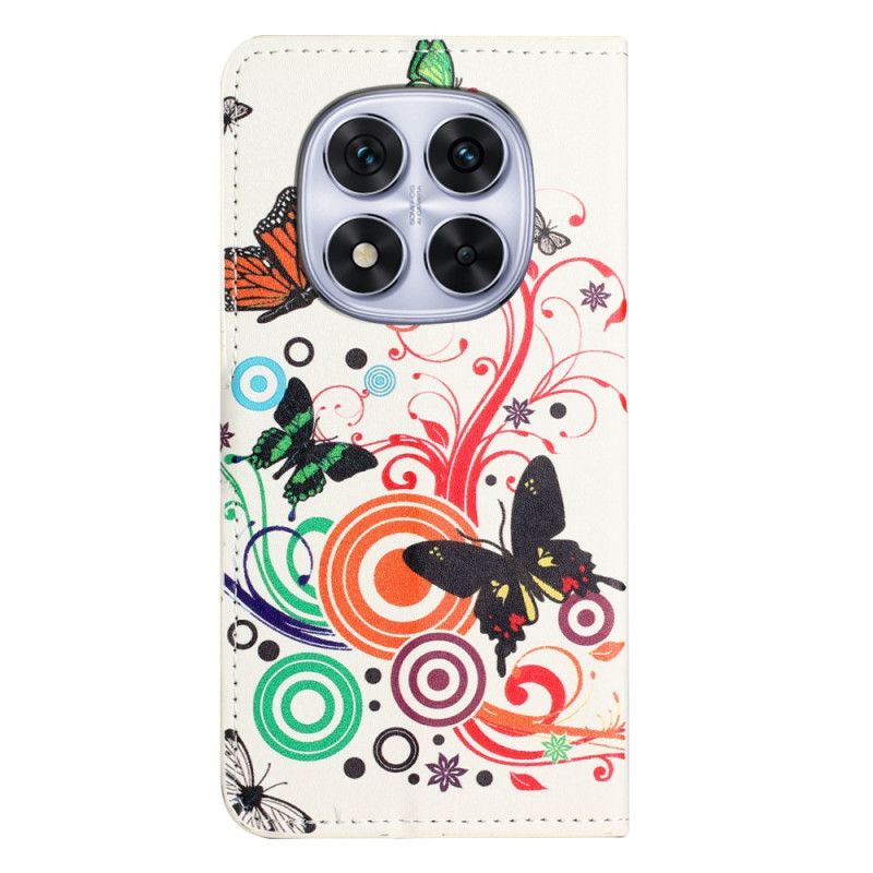 Δερματινη Θηκη Xiaomi Redmi Note 15 Pro Plus 5g Πεταλούδες Σε Λευκό Φόντο