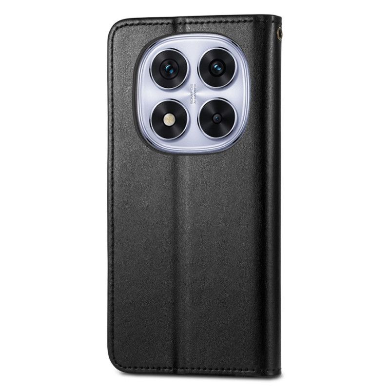 Δερματινη Θηκη Xiaomi Redmi Note 15 Pro Plus 5g Χρυσό Κούμπωμα Σιλικόνης