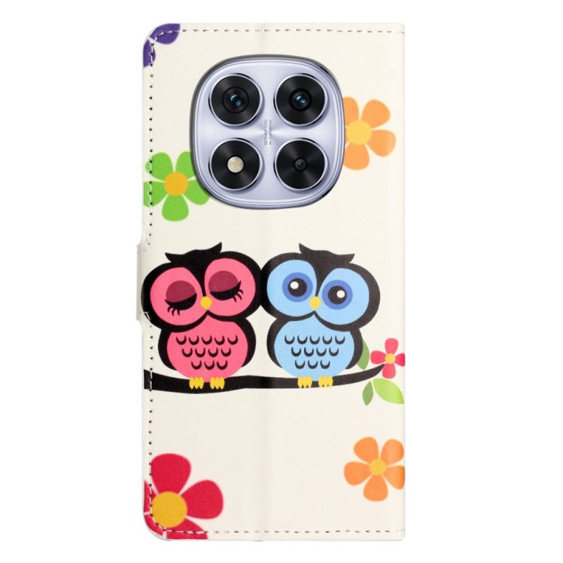 Δερματινη Θηκη Xiaomi Redmi Note 15 Pro Plus 5g Ζευγάρι Κουκουβάγιες