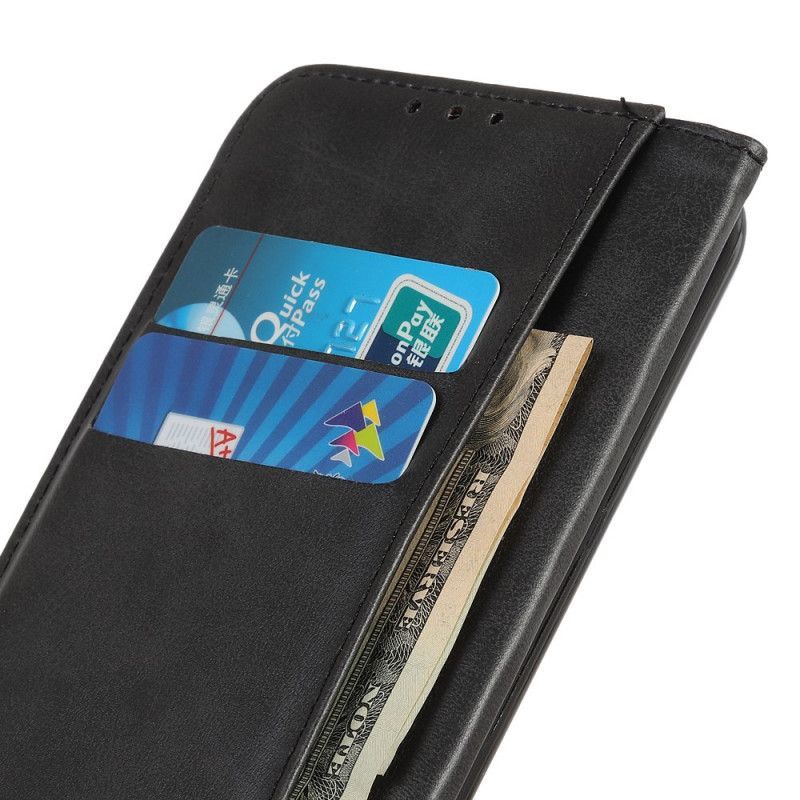 δερματινη θηκη Xiaomi Redmi Note 8T Μαύρο Κομψό Σχιστό Δέρμα