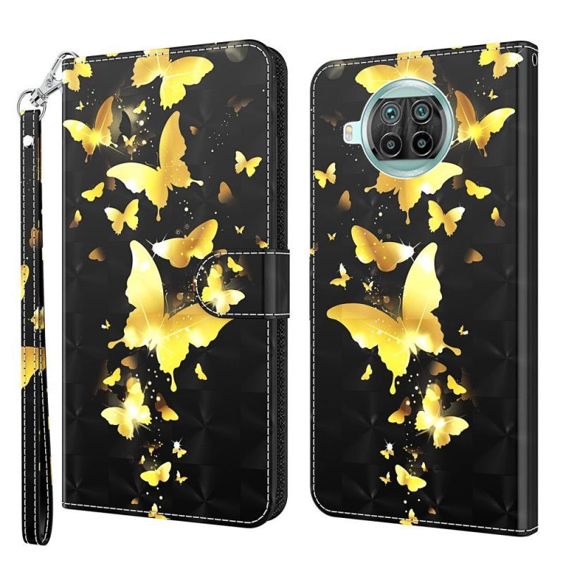 Κάλυμμα Folio Xiaomi Mi 10T Lite 5G / Redmi Note 9 Pro 5G Θήκες Κινητών Κίτρινες Πεταλούδες
