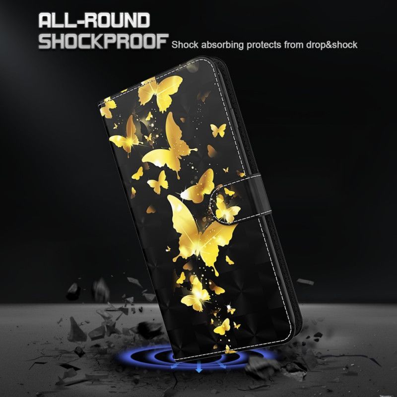 Κάλυμμα Folio Xiaomi Mi 10T Lite 5G / Redmi Note 9 Pro 5G Θήκες Κινητών Κίτρινες Πεταλούδες