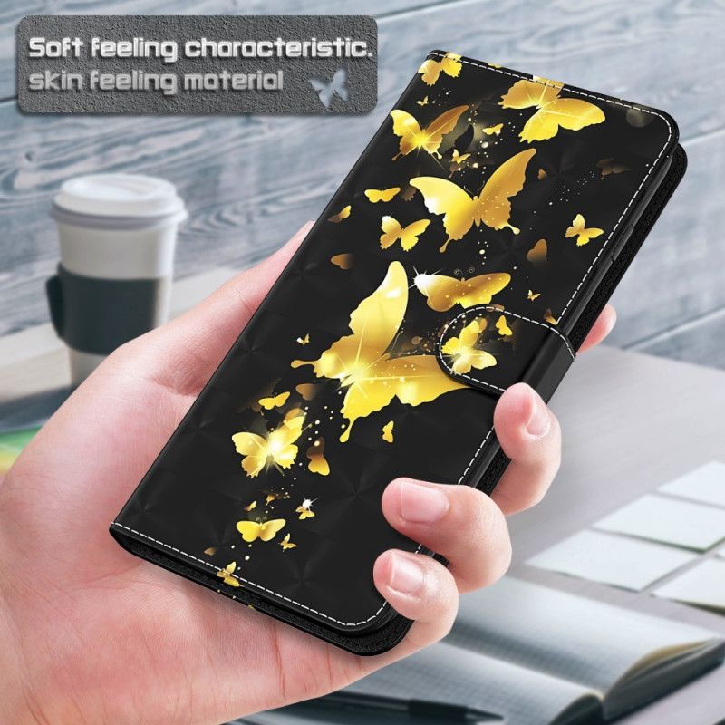 Κάλυμμα Folio Xiaomi Mi 10T Lite 5G / Redmi Note 9 Pro 5G Θήκες Κινητών Κίτρινες Πεταλούδες