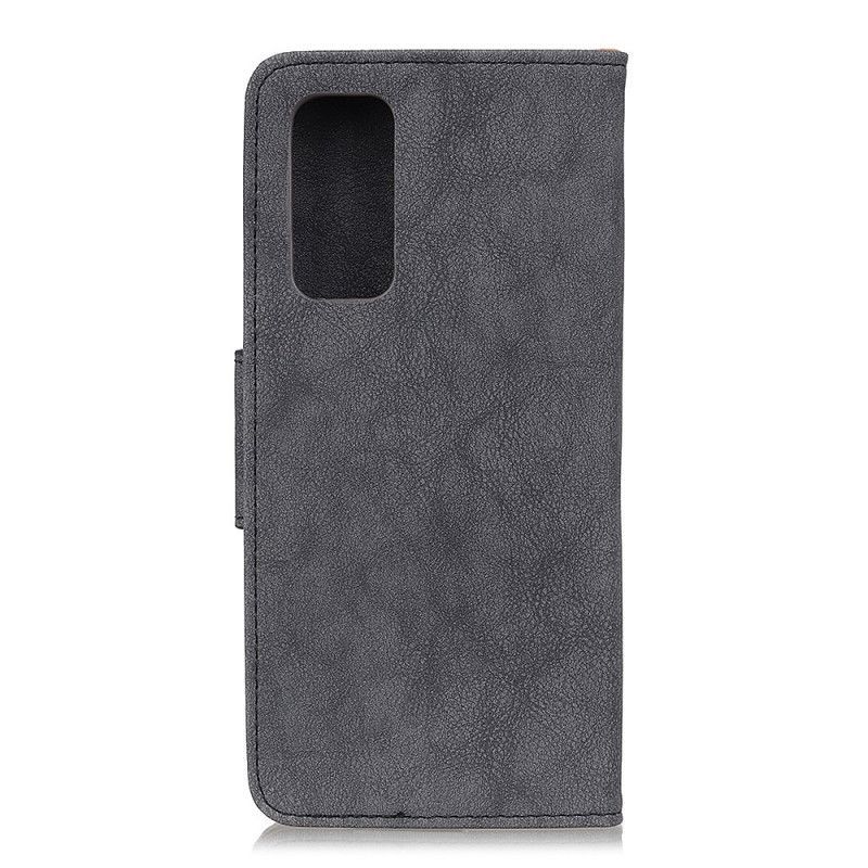 Κάλυμμα Folio Xiaomi Mi 10T / 10T Pro Γκρι Vintage Σπαστό Δέρμα