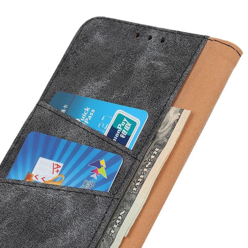Κάλυμμα Folio Xiaomi Mi 10T / 10T Pro Γκρι Vintage Σπαστό Δέρμα