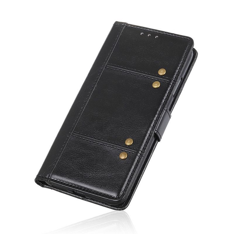 Κάλυμμα Folio Xiaomi Mi 10T / 10T Pro Μαύρο Έκδοση Ρετρό Πριτσίνια