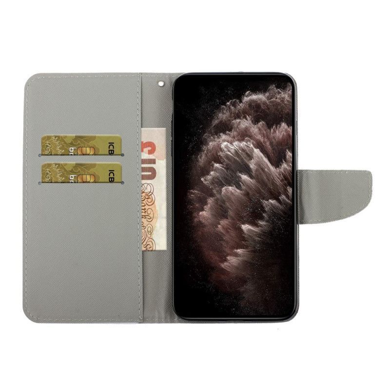 Κάλυμμα Folio Xiaomi Redmi 10 Ματζέντα Λουλουδάτο Κλαδί
