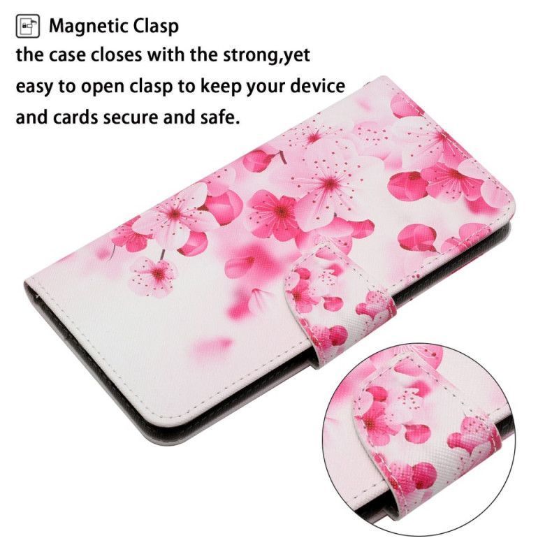 Κάλυμμα Folio Xiaomi Redmi 10 Ματζέντα Λουλουδάτο Κλαδί