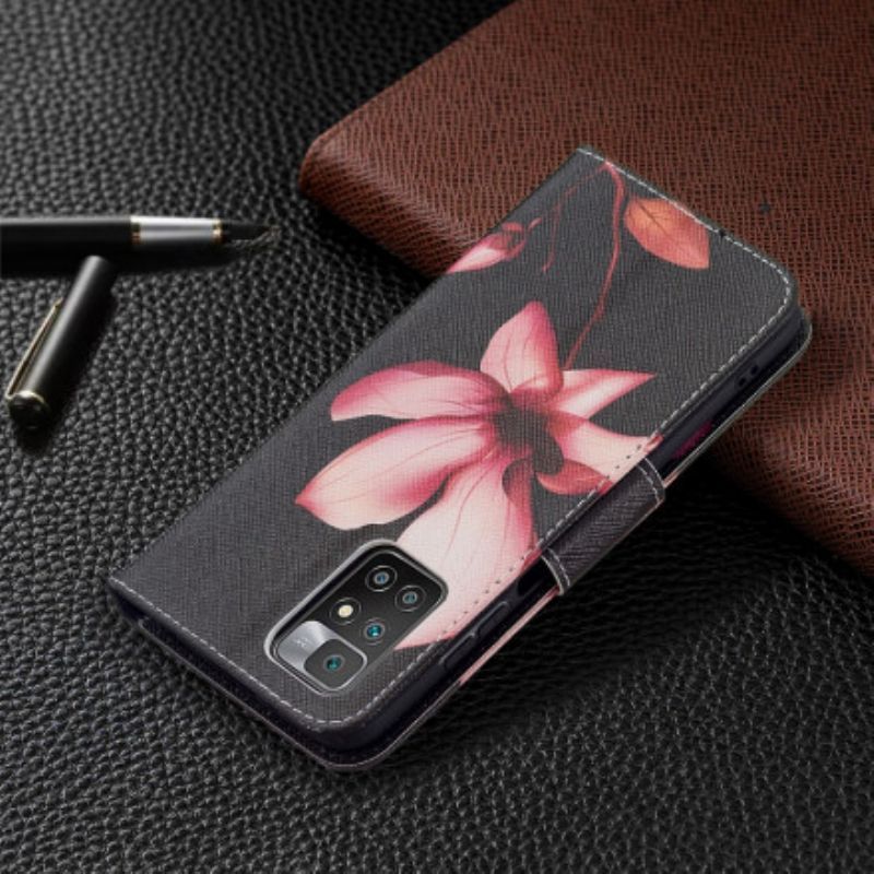 Κάλυμμα Folio Xiaomi Redmi 10 Ροζ Λουλούδι