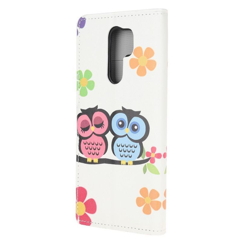 Κάλυμμα Folio Xiaomi Redmi 9 Θήκες Κινητών Ζευγάρι Κουκουβάγιες