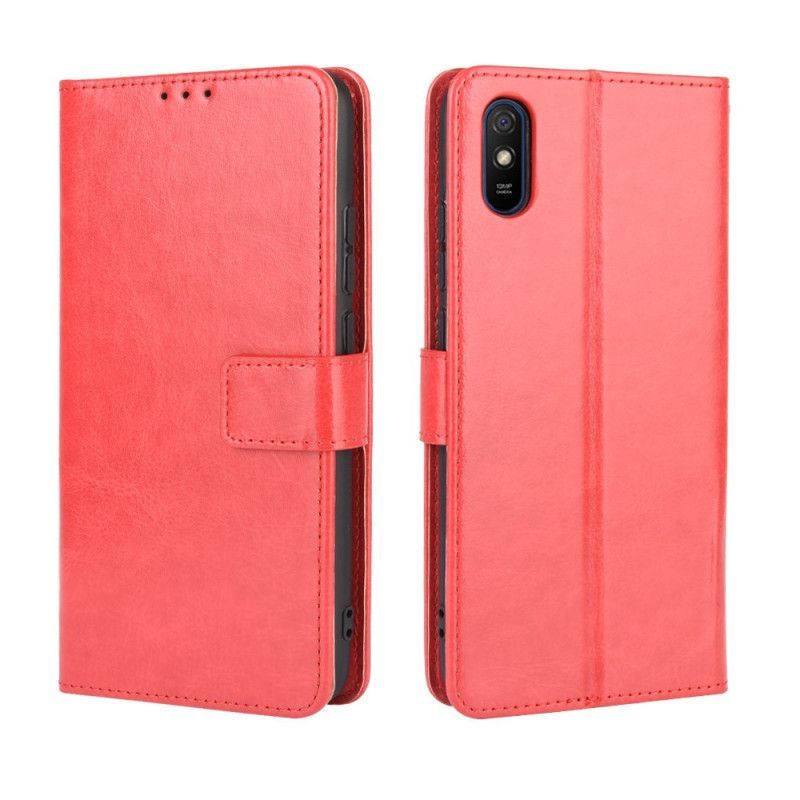Κάλυμμα Folio Xiaomi Redmi 9A Μαύρο Φανταχτερό Απομίμηση Δέρματος
