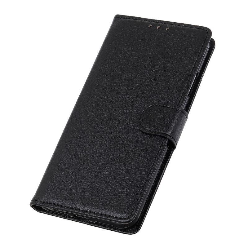 Κάλυμμα Folio Xiaomi Redmi 9C Μαύρο Παραδοσιακό Απομίμημα Δέρματος