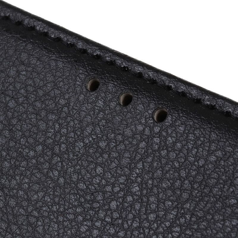 Κάλυμμα Folio Xiaomi Redmi 9C Μαύρο Παραδοσιακό Απομίμημα Δέρματος