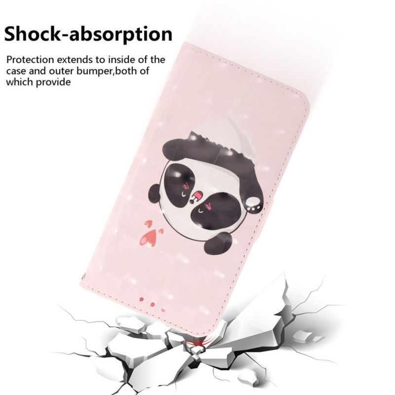 Κάλυμμα Folio Xiaomi Redmi 9C Panda Love Λουράκι