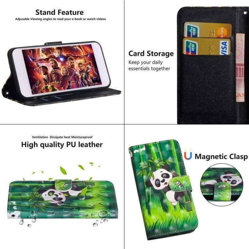 Κάλυμμα Folio Xiaomi Redmi Note 7 Panda Και Μπαμπού