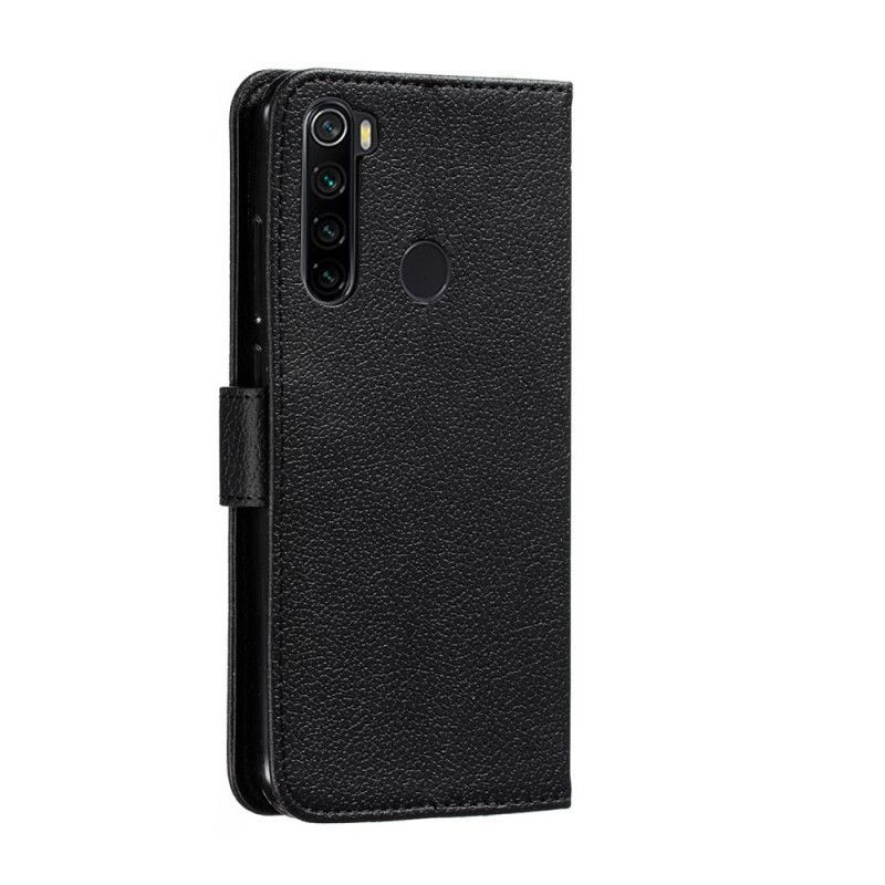 Κάλυμμα Folio Xiaomi Redmi Note 8 Μαύρο Ψεύτικο Δέρμα Ζήστε Το Όνειρό Σας