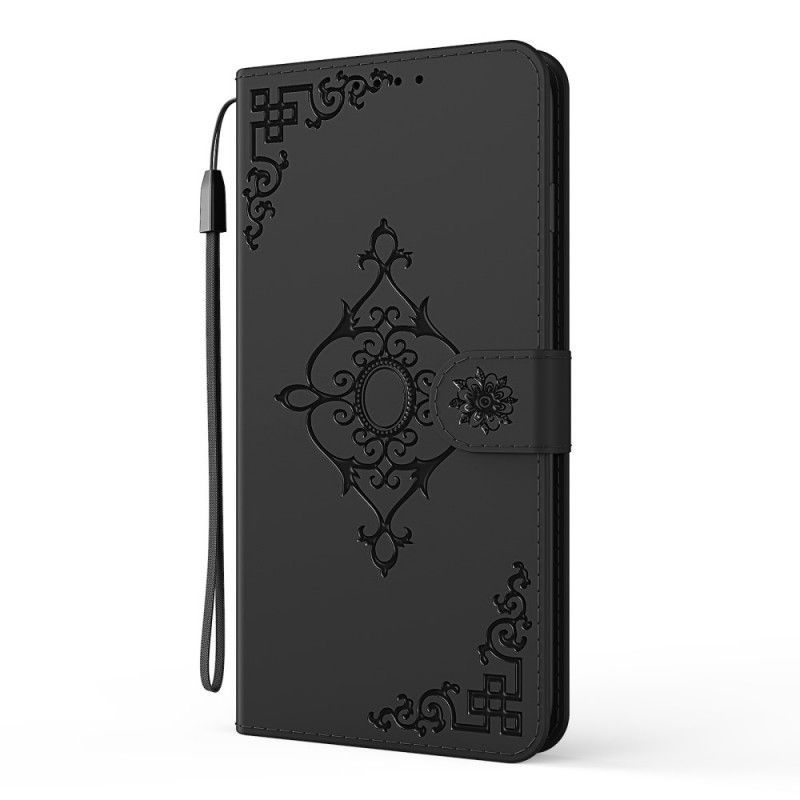 Κάλυμμα Για Xaiomi Redmi 9C Μπαρόκ Λουλούδι Με Λουράκι