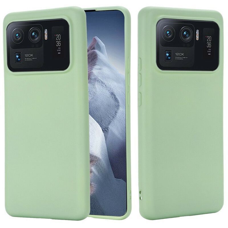 Κάλυμμα Για Xiaomi Mi 11 Ultra Μαύρο Υγρή Σιλικόνη Με Κορδόνι